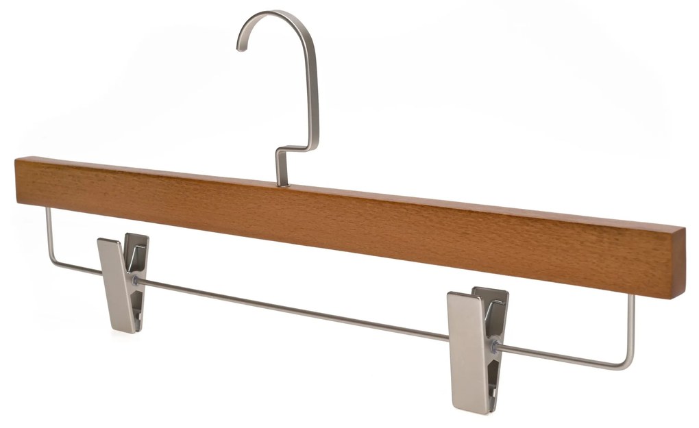 Umerașe Pantaloni din Lemn cu Clipsuri Metalice, Wood Grip, Maro, UUUM64