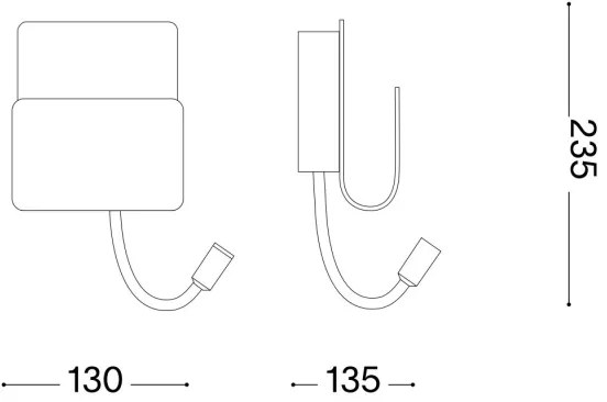 Spot LED de perete Ideal Lux PROBE LED/9W/230V USB alb