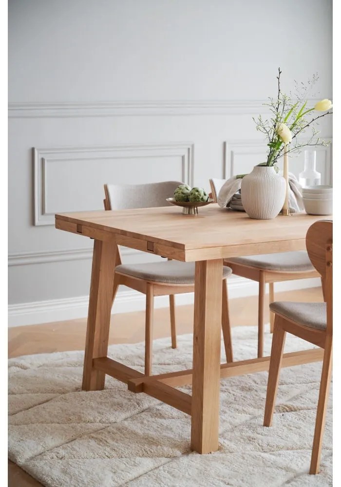 Masă de dining din lemn de stejar lustruit Rowico Brooklyn, 170 x 95 cm