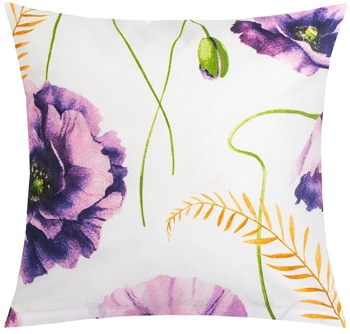Bellatex Husă pentru pernă Floare violetă, 40 x 40cm