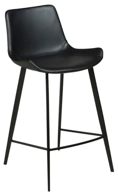 Scaun de bar din imitație de piele DAN-FORM Denmark Hype, negru