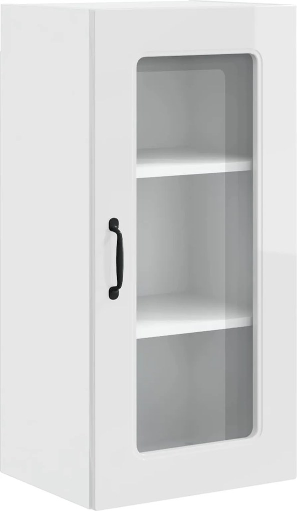 vidaXL Dulap de bucătărie Kalmar Alb lucios 40 x 31 x 80 cm