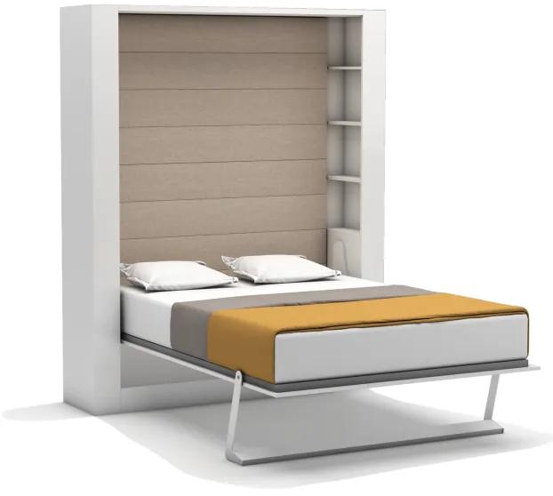 Pat rabatabil dublu cu somiera inclusa nova queen bed (150x200) alb
