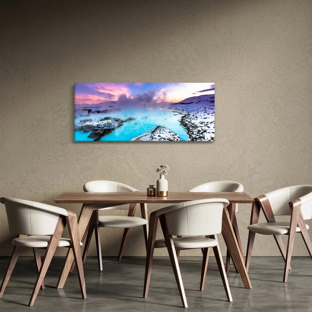 Tablou - Laguna albastră din Islanda (120x50 cm)
