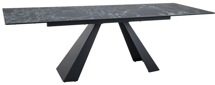 Masa extensibila Salvadore Ceramic VERDE ALPI/negru mat L160-240 cm