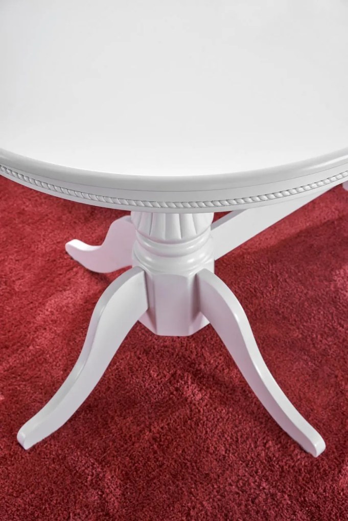 Set masa extensibila Joseph L150-190 cm + 4 scaune Barock gri/alb