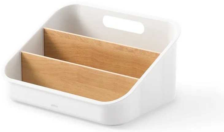 Organizator de baie alb pentru cosmetice din plastic Bellwood – Umbra