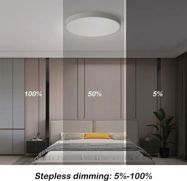 Plafonieră LED dimabilă Brilagi POOL SMART LED/48W/230V 40 cm Wi-Fi Tuya alb + telecomandă