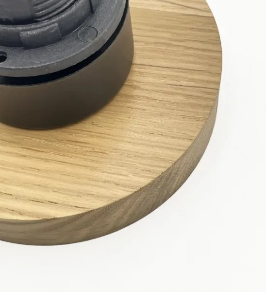 Plafonieră HARMA WOOD 1xE27/15W/230V stejar/alb, Ø 25 cm