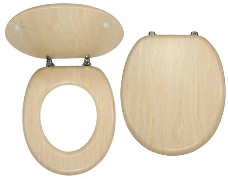 Capac WC din MDF, decor mesteacăn - FERRO