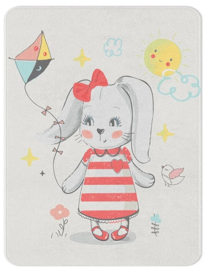 Covor pentru copii alb 80x140 cm Happy Bunny – Oyo Concept