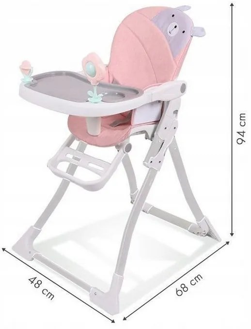 Scaun de masa Ecotoys HC-301-903 - Roz