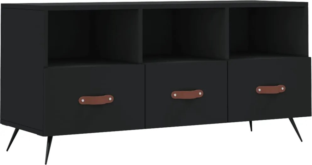 vidaXL Dulap TV, negru, 102x36x50 cm, lemn prelucrat