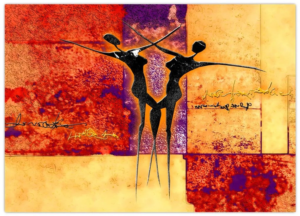 Tablou pe sticlă - Zeița africană (70x50 cm)