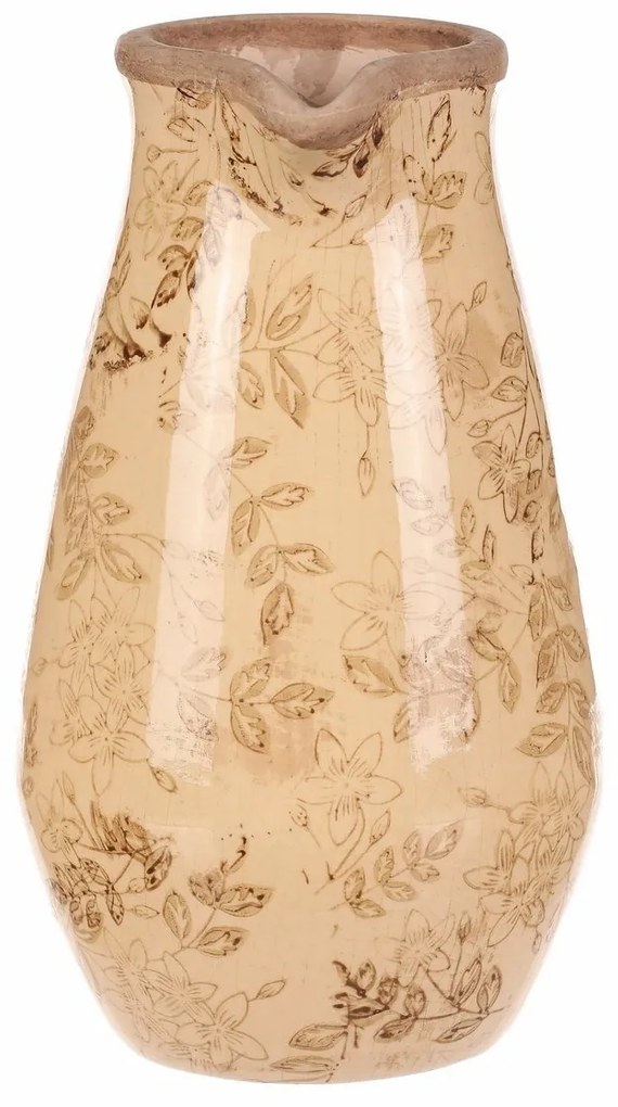 Vaza ceramică Flores retro, ulcior, 17 x 22 cm
