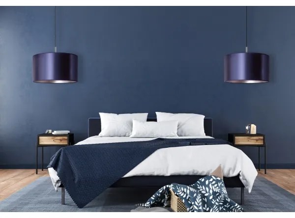 Duolla - Lustră pe cablu CANNES 1xE27/15W/230V d. 50 cm albastră/argintie