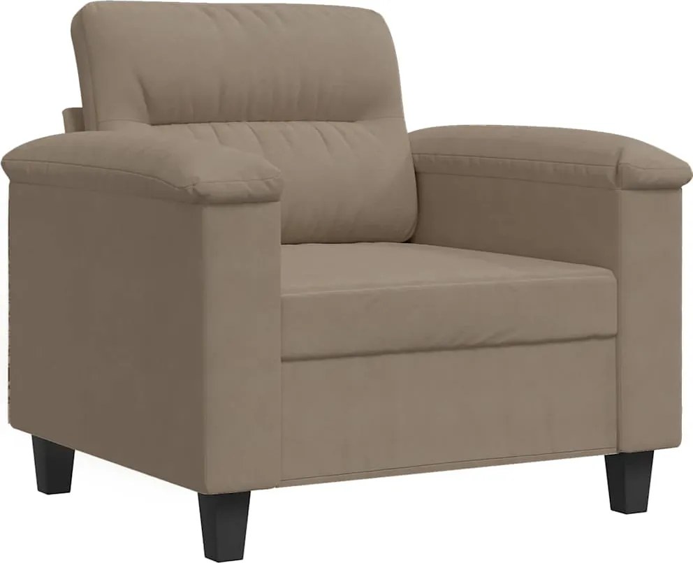 vidaXL Fotoliu canapea, gri taupe, 60 cm, textil microfibră