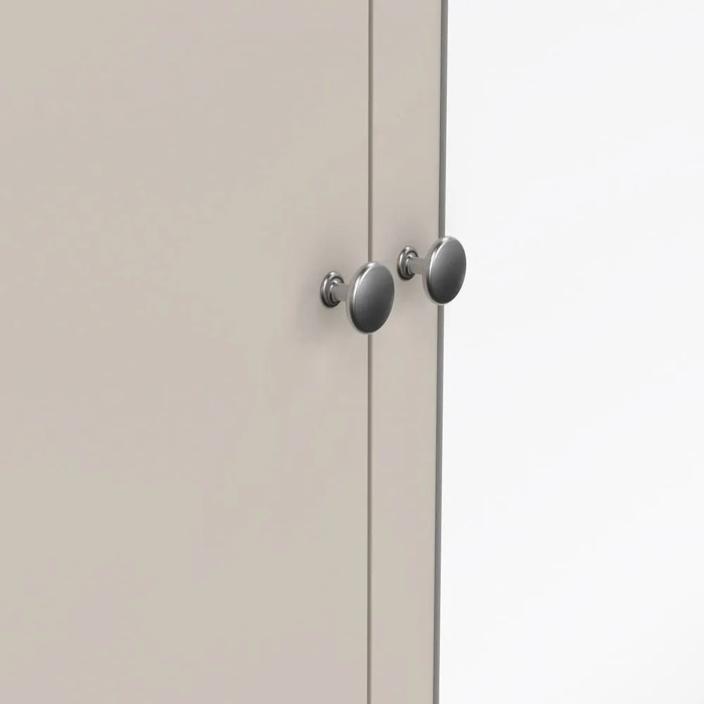 Șifonier grej cu oglindă 150x199x58 cm Madrid – Tvilum