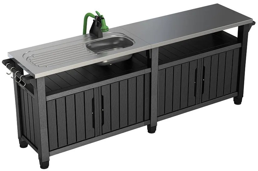 Dulap de grădină Unity Chef, grafit, 237 cm