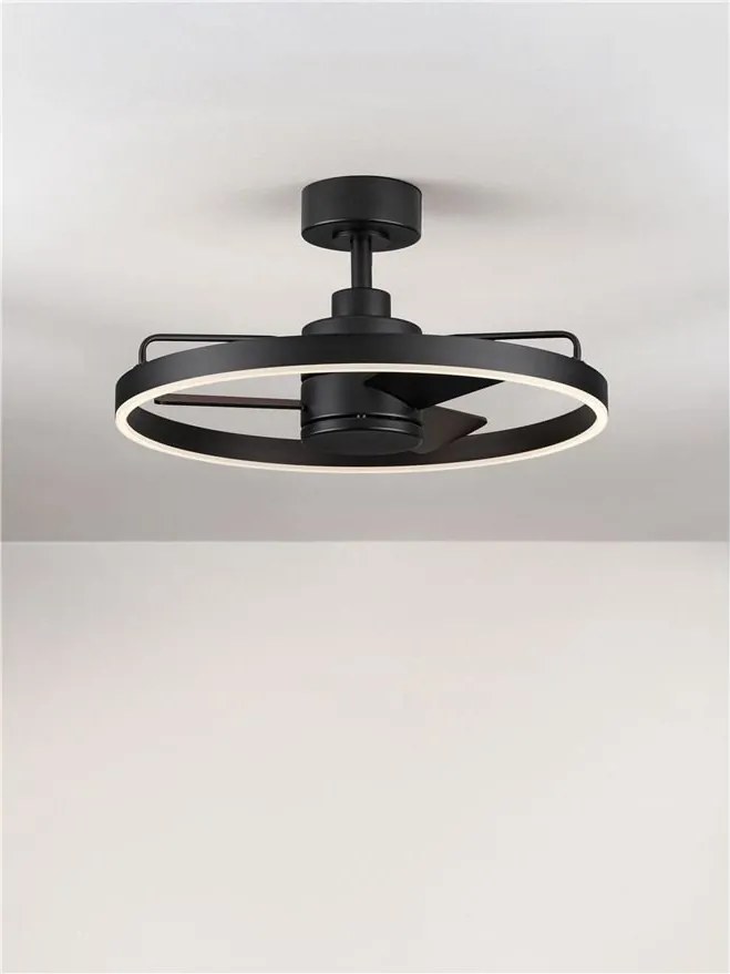 Lustra LED cu ventilator si telecomanda LUNAIR negru