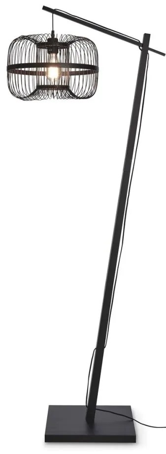 Lampa de podea eco din bambus Hokkaido S 25cm, negru