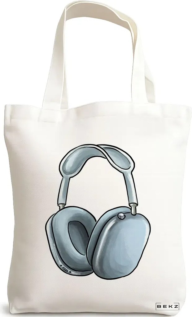 Sacosa de Panza pentru Cumparaturi, Geanta Tote Travel Girl 16, 38x34.5 cm, Alba, BEKZ®