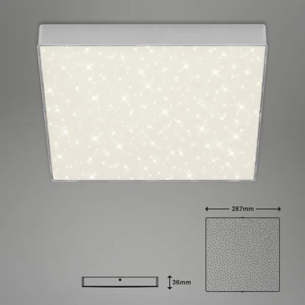 Plafonieră LED Briloner 7078-414 STAR SKY LED/21W/230V 28x28 cm argintiu