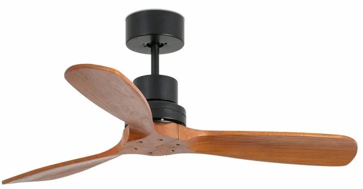 Ventilator de tavan cu telecomanda Mini LANTAU S negru/ lemn maro