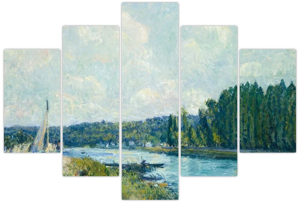 Tablou - Alfred Sisley, The Banks of the Oise, reproducere (150x105 cm)