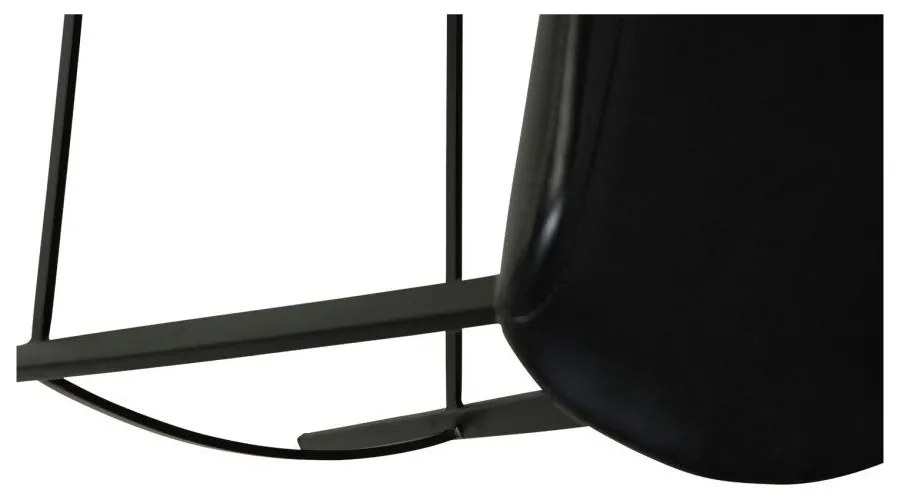 Scaun de bar din imitație de piele DAN-FORM Denmark Hype, negru