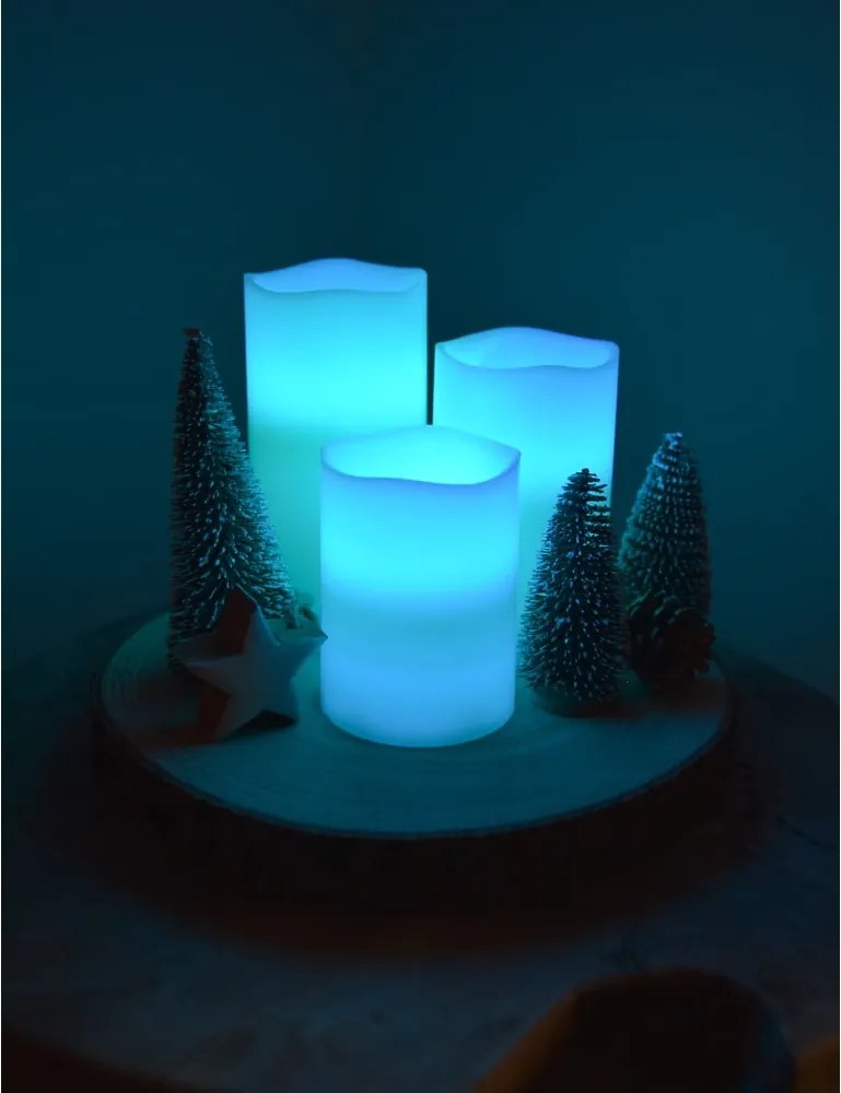 Lumânări LED 3 buc. (înălțime 10 cm) – Hilight