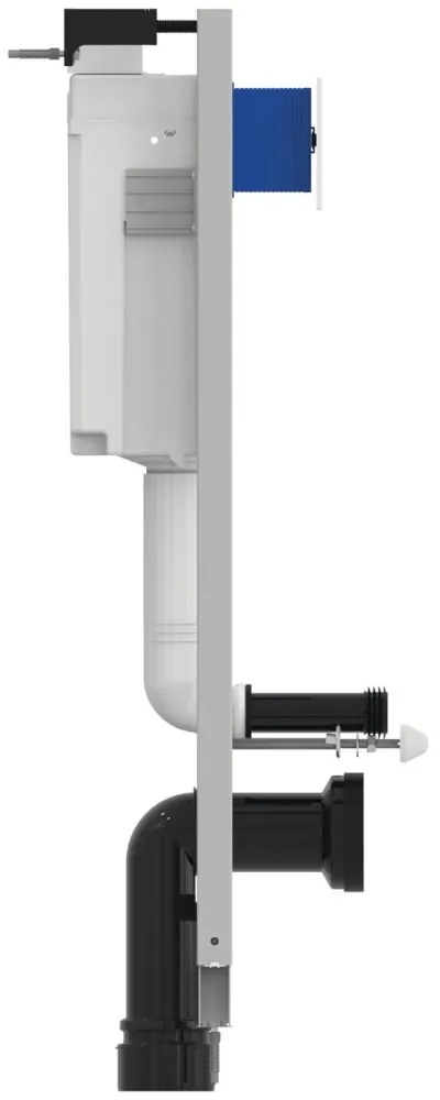 Set de instalare incastrata ECO M pentru WC suspendat cu clapeta, alb Alb