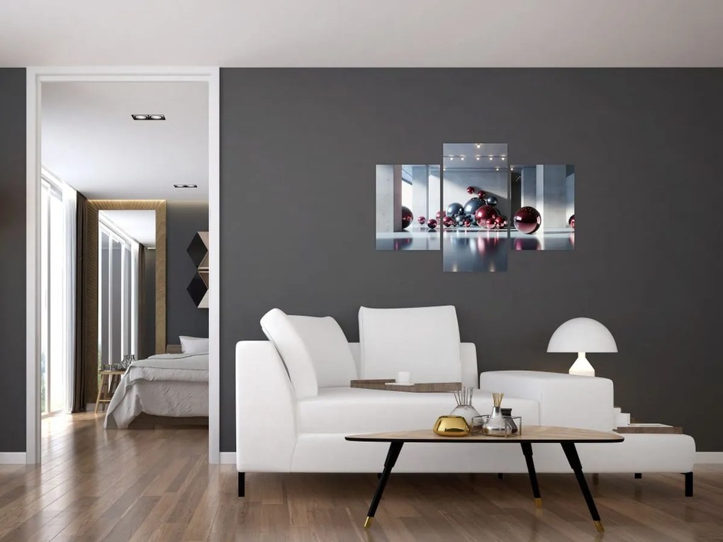 Tablou - Spațiu 3D cu bile II. (90x60 cm)
