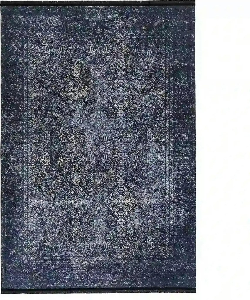 Covor 1058, 80x150 cm, forma dreptunghiulara, tesatura catifelata, alb