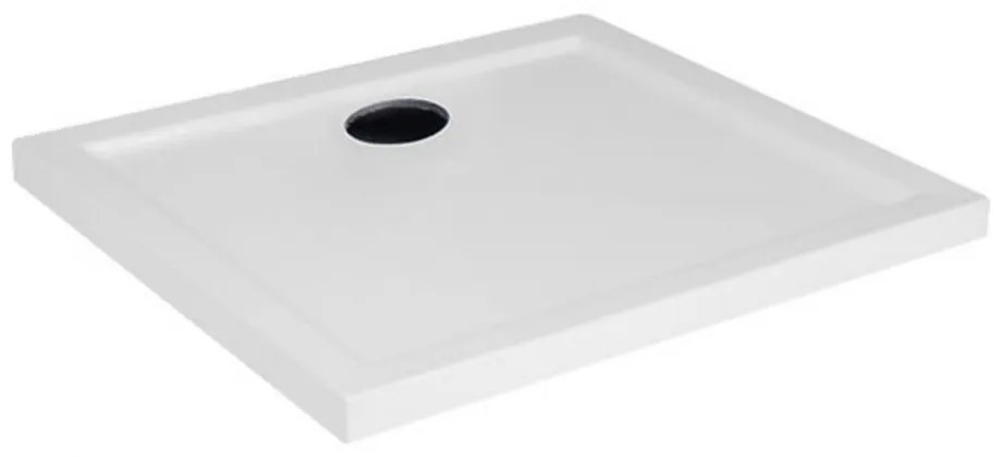 Cădiță de duș pătrată universală Oskar, 90x80x5,5 cm, design jos