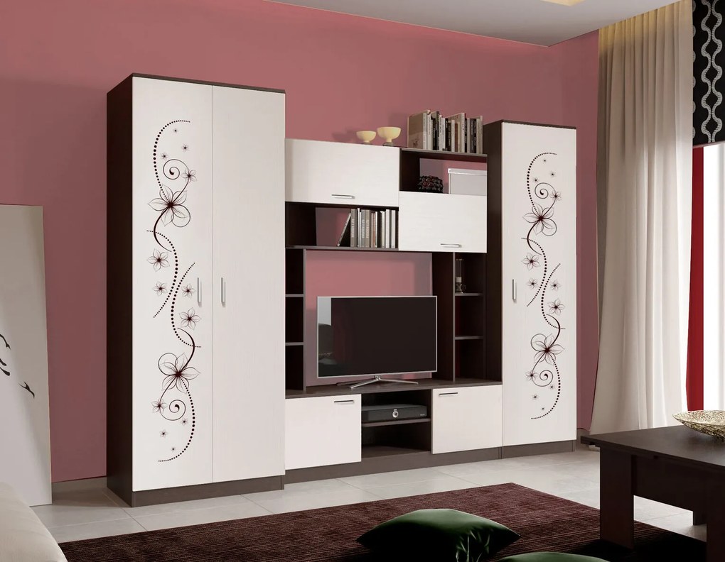 Living Florence 258 cm wenge si alb