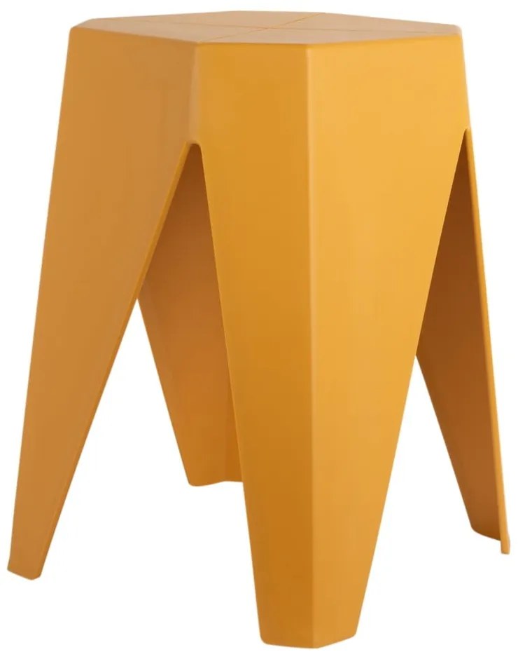 Scaun galben muștar din plastic Cherish – Leitmotiv