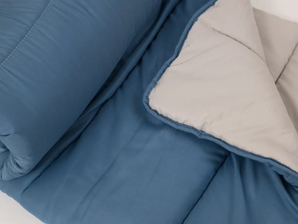 Pilota 4 anotimpuri 140x200 cm din fibra goala, albastra