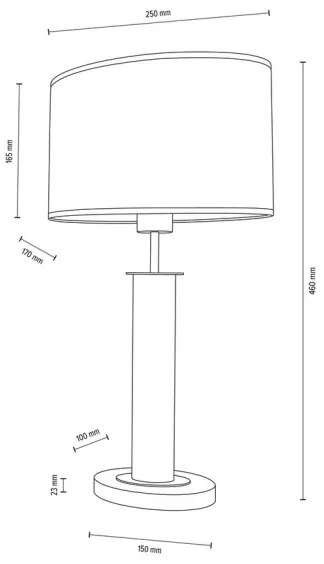 Spot-Light 7017400111557 - Lampă de masă MERCEDES, stejar, 1xE27/40W/230V
