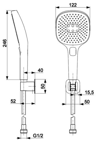 KFA Armatura 841-255-34 - Set de duș MALAGA aur roz