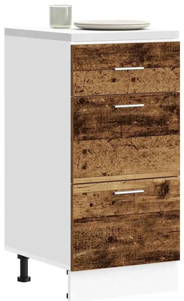 vidaXL Dulap inferior “Lyon” Lemn vechi 40x46x81,5 cm Lemn prelucrat