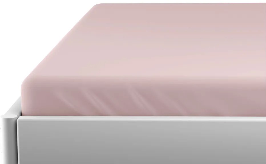 Cearsaf jerseu pentru patut de copii EXCLUSIVE 70x140 cm roz prafuit