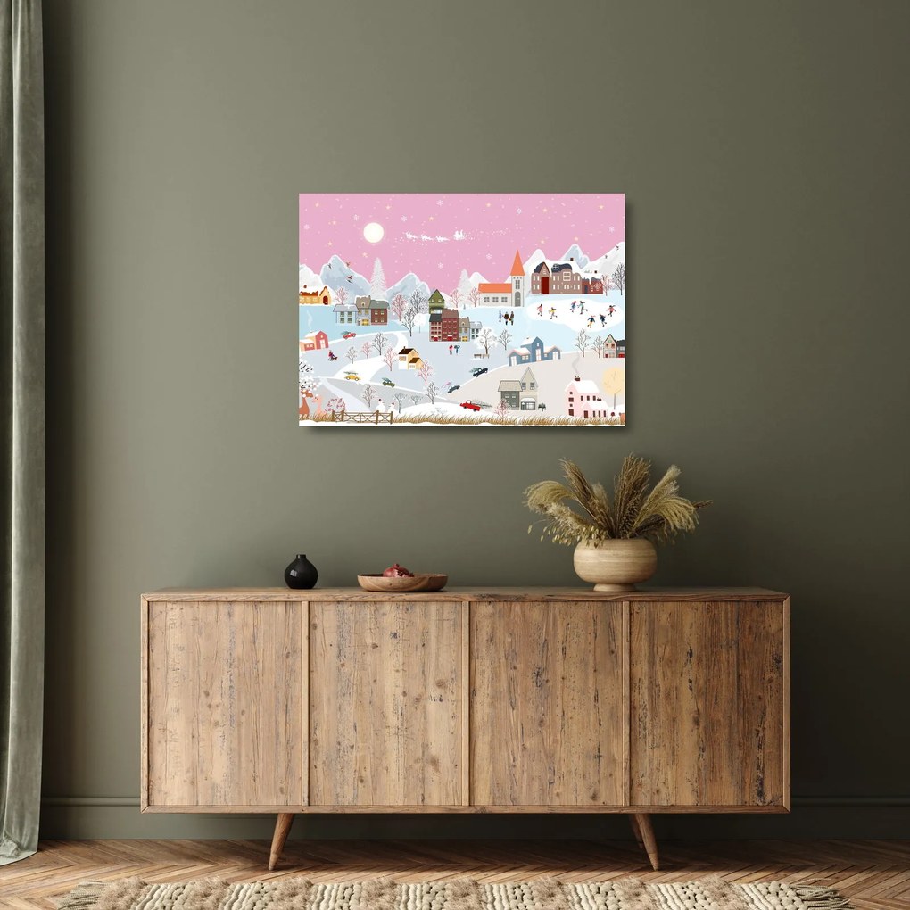 Tablou pe sticlă - Iarma magică (70x50 cm)
