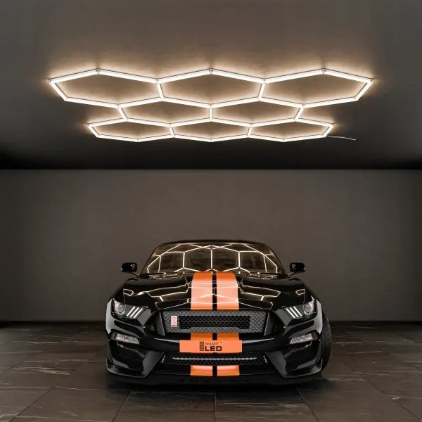 Plafonieră LED, 350W, 85-265V, 4000K, 313x298 cm, CRI 90, IP44, alb