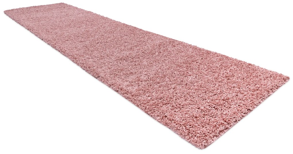 Covor, Traversa SOFFI shaggy 5cm roz - pentru bucătărie, hol și coridor