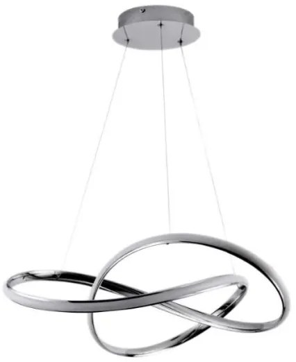 Lustră LED dimabilă pe cablu Brilagi COSMOWAVE LED/70W/230V 3000-6500K crom + telecomandă