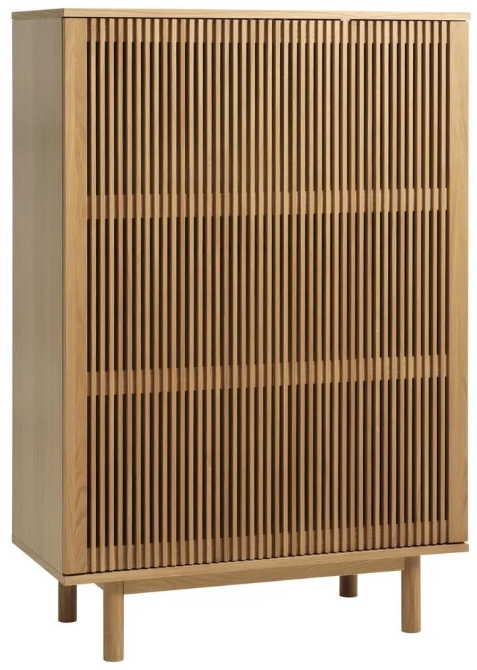 Dulap în culoare naturală cu aspect de lemn de stejar 95x140 cm Tiber – Unique Furniture