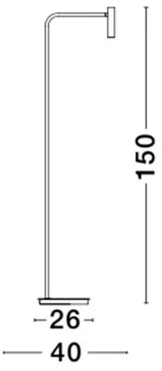 Lampadar LED cu spot directionabil design minimalist Sicily NVL-7140183