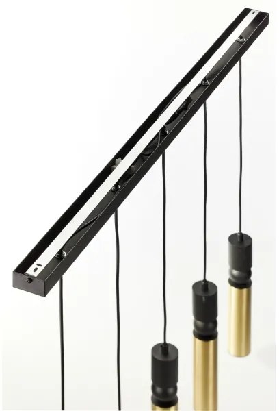 Lustră pe cablu Jupiter 2012 ALAS 5xGU10/10W/230V negru/auriu