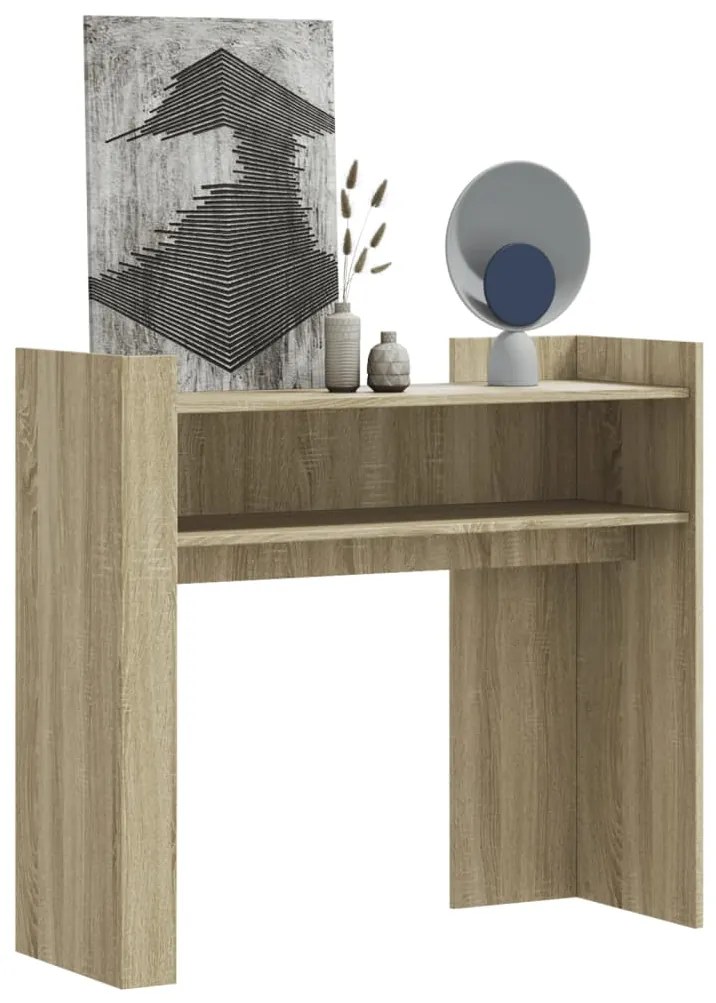 vidaXL Măsuță consolă, stejar sonoma, 100x35x90 cm, lemn prelucrat
